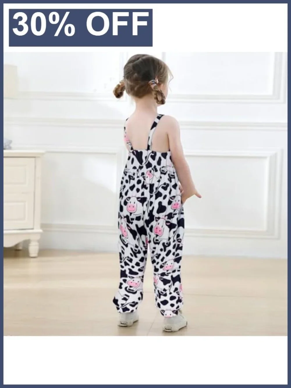 Toddler Girls Strap Jumpsuit One Piece Romper with Pockets Sleeveless